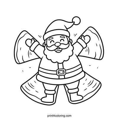 Santa's Silly Snow Angel