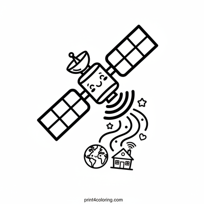 Happy Satellite Sending Signals Home