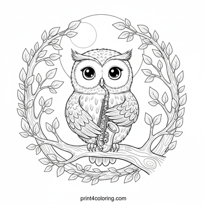 Saxophone coloring pages preview