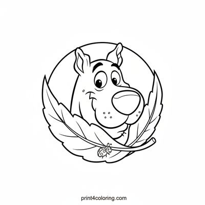 Scooby-Doo's Autumn Leaf Surprise - free printable coloring page