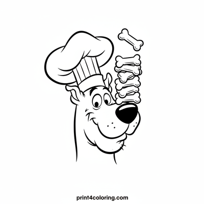 Scooby's Wobbly Wobble - free printable coloring page