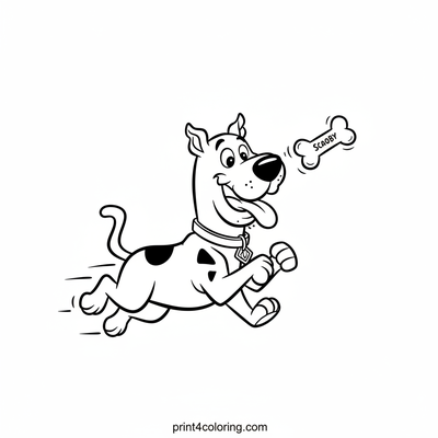 Scooby-Doo's Super Snack Dash! - free printable coloring page