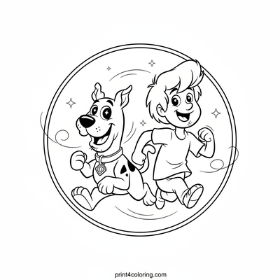 Scooby & Shaggy's Happy Hustle - free printable coloring page