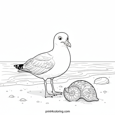 Sammy the Seagull's Seaside Secret - free printable coloring page