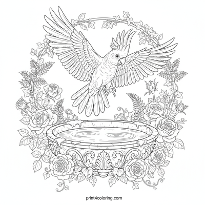 Majestic Cockatoo in the Secret Garden