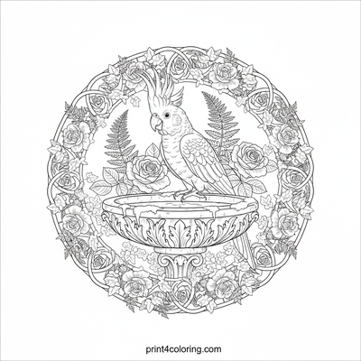 Parrots coloring pages preview