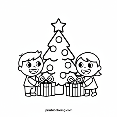 Sharing Christmas Joy! - free printable coloring page