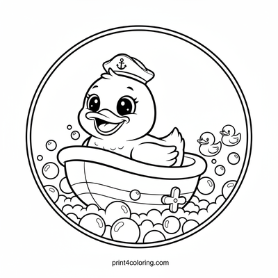 The Giggling Bathtub Boat Race! - free printable coloring page