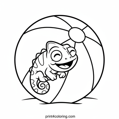 Silly Chameleon's Striped Surprise - free printable coloring page