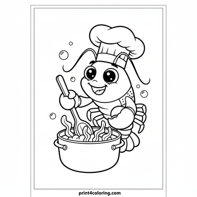 Chef Louie's Wobbly Seaweed Stew - free printable coloring page