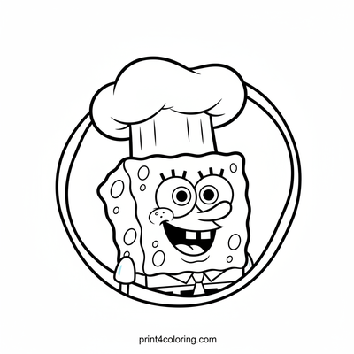 Silly Chef SpongeBob's Giggle Kitchen - free printable coloring page
