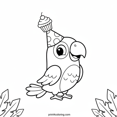 Wacky Winking Parrot's Cupcake Party!