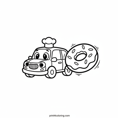Officer Friendly's Sweet Donut Surprise - free printable coloring page