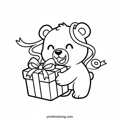 Christmas coloring page preview