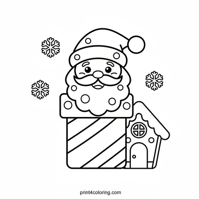 Silly Santa's Sweet Surprise! - free printable coloring page