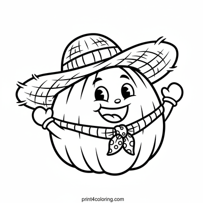 Silly Pumpkin's Scarecrow Surprise - free printable coloring page