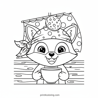 Silly Ship's Tea Party Adventure - free printable coloring page