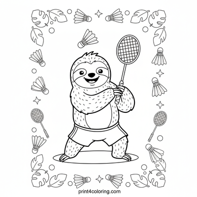The Sloth's Super Slow Serve Spectacular! - free printable coloring page