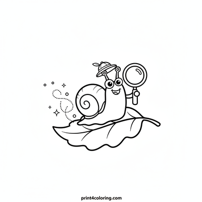 Silly Snail's Sparkly Adventure - free printable coloring page