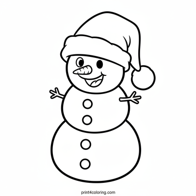 Snowman coloring pages preview