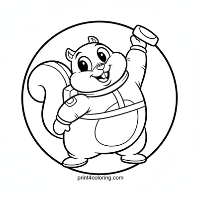 Sandy's Silly Spacesuit Stretch - free printable coloring page