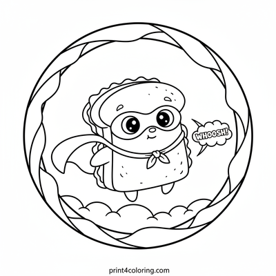 Superhero Sammy's Flying Adventure - free printable coloring page