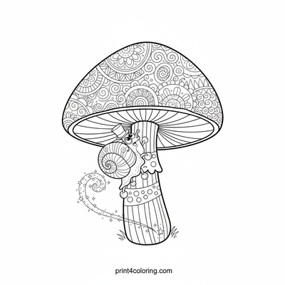 Sir Reginald's Epic Mushroom Mountain Climb - free printable coloring page
