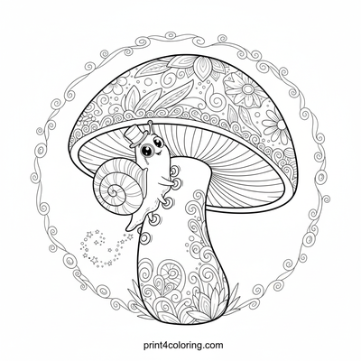 Sir Reginald's Grand Mushroom Climb - free printable coloring page