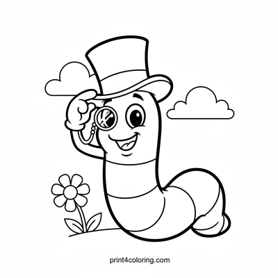 Sir Wigglesworth's Grand Hello - free printable coloring page