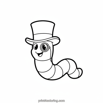 Sir Wigglesworth's Polite Surprise - free printable coloring page