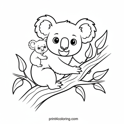 Sleepy Koala Family Hug