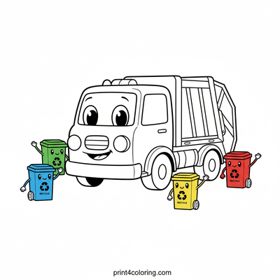 Smiley Helper Truck & Happy Bins