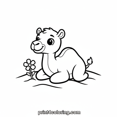 Happy Desert Baby Camel