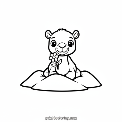 Happy Little Desert Dweller - free printable coloring page
