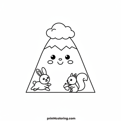 Smiling Peak's Playful Pals - free printable coloring page