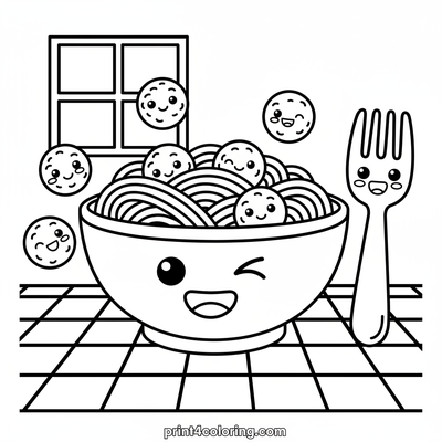 Happy Winking Spaghetti Bowl Fun