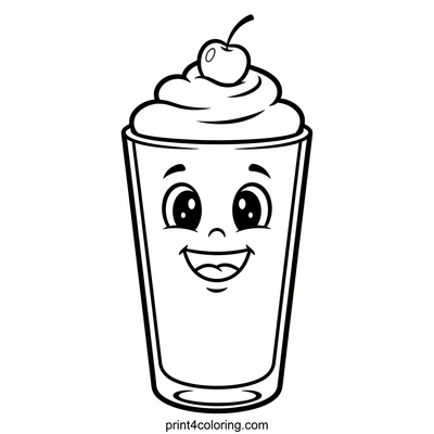 Happy Strawberry Milkshake Friend