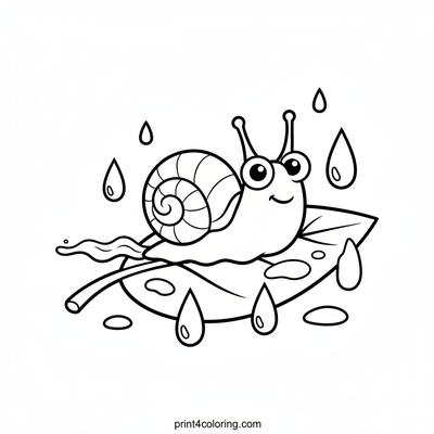 Happy Snail's Rainy Leaf Journey