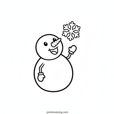 Silly Snowman's Snowflake Snack