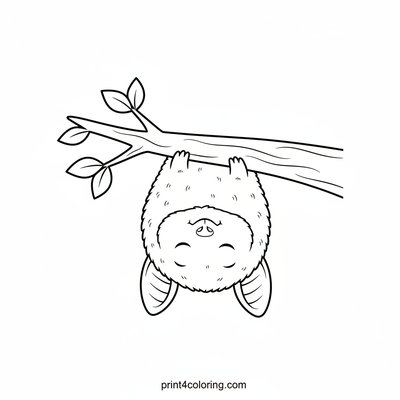 Snuggly Baby Bat's Sweet Dreams - free printable coloring page