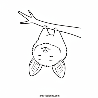 Snuggly Baby Bat's Sweet Dreams - free printable coloring page