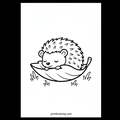 Snuggly Hedgehog's Autumn Nap