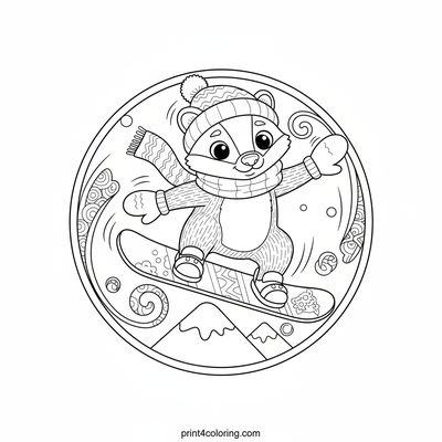 Epic Air Badger: Mountain Spin Master - free printable coloring page
