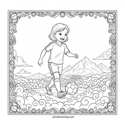 Soccer coloring pages preview
