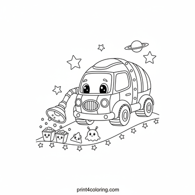 Stardust Scavenger: The Galactic Dust Collector - free printable coloring page