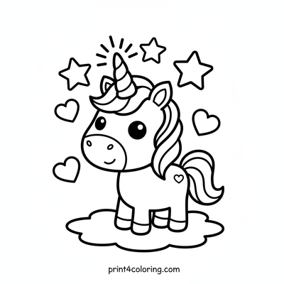 Sparkle Horn's Magic Wish - free printable coloring page