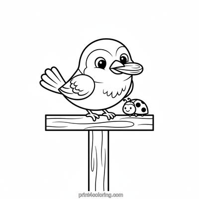 Little Sparrow's Sweet Seed Snack - free printable coloring page