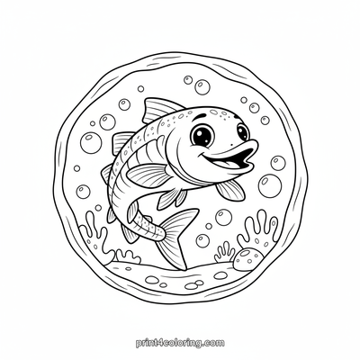 Speedy Barracuda's Bubble Blast! - free printable coloring page