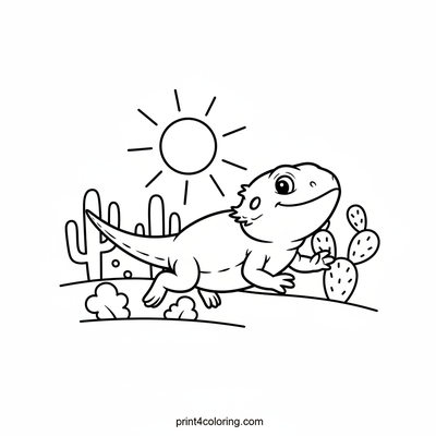 Speedy Dragon's Desert Dash - free printable coloring page
