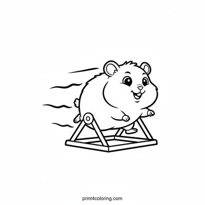 Hamster's Super Speed Race! - free printable coloring page
